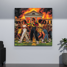Load image into Gallery viewer, Black Liberation Wall Art Canvas– Decolonization Celebration Painting – Cultural Reclamation Artwork – Modern Black History Art – Freedom Revolution Decor Ready to hang