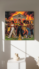 Load image into Gallery viewer, Black Liberation Wall Art Canvas– Decolonization Celebration Painting – Cultural Reclamation Artwork – Modern Black History Art – Freedom Revolution Decor Ready to hang