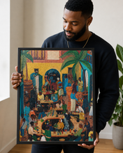 Load image into Gallery viewer, Afro-Caribbean Black Art Puzzle | African American Caricatures Fun Gift for Her/Him 250/500/1000 Piece Adult Puzzles