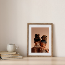 Load image into Gallery viewer, Black Love Couple Embrace Poster | Afrocentric Wall Art Valentine's Day Gift