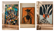 Load image into Gallery viewer, Afrocentric Caribbean Wall Art Poster | Black Diaspora Folk Art | Handmade Matte Print