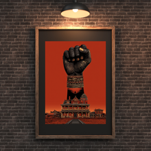 Load image into Gallery viewer, Black History Art Print | Freedom &amp; Resistance Wall Art | African American Heritage Raised Fist Justice Poster | Black Power