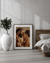Load image into Gallery viewer, Black Love Couple Embrace Poster | Afrocentric Wall Art Valentine's Day Gift