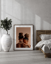 Load image into Gallery viewer, Black Love Couple Embrace Poster | Afrocentric Wall Art Valentine's Day Gift