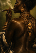 Load image into Gallery viewer, Black Woman Cigar Art Bundle | Afrocentric Triptych Wall Art | Digital Download