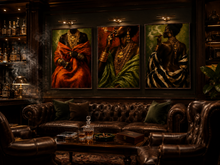 Load image into Gallery viewer, Black Woman Cigar Art Bundle | Afrocentric Triptych Wall Art | Digital Download