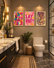 Load image into Gallery viewer, Say What?! Stank Face Bathroom Art Collection | 10-Piece Afrocentric Wall Art Bundle | Digital Download