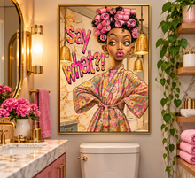 Load image into Gallery viewer, Say What?! Stank Face Bathroom Art Collection | 10-Piece Afrocentric Wall Art Bundle | Digital Download