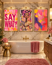 Load image into Gallery viewer, Say What?! Stank Face Bathroom Art Collection | 10-Piece Afrocentric Wall Art Bundle | Digital Download