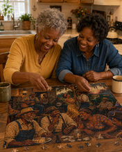 Load image into Gallery viewer, Juke Joint Black Art Puzzle Hilarious African American Caricatures Fun Gift for Her/Him 110/252/520/1000 Piece Adult Puzzles