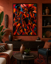 Load image into Gallery viewer, Afro-Caribbean Afrocentric Wall Art Black Friends African Home Decor — Matte Vertical Art Poster