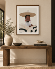 Load image into Gallery viewer, Afrocentric Neutral Black Woman Wall Art | Premium Matte Paper Poster