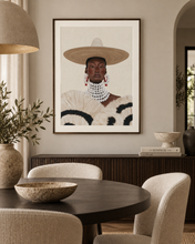 Load image into Gallery viewer, Afrocentric Neutral Black Woman Wall Art | Premium Matte Paper Poster