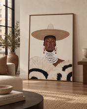Load image into Gallery viewer, Afrocentric Neutral Black Woman Wall Art | Premium Matte Paper Poster