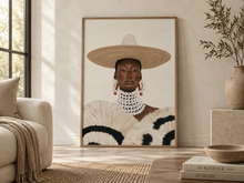 Load image into Gallery viewer, Afrocentric Neutral Black Woman Wall Art | Premium Matte Paper Poster
