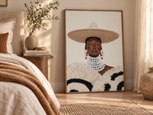 Load image into Gallery viewer, Afrocentric Neutral Black Woman Wall Art | Premium Matte Paper Poster