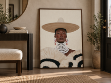 Load image into Gallery viewer, Afrocentric Neutral Black Woman Wall Art | Premium Matte Paper Poster
