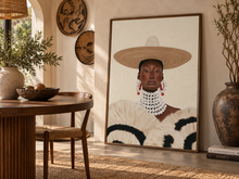 Load image into Gallery viewer, Afrocentric Neutral Black Woman Wall Art | Premium Matte Paper Poster