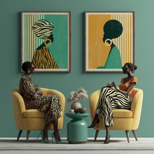 Load image into Gallery viewer, 250-Piece | Afrocentric Wall Art Collection | Celebrating Black Women | Gallery Wall Art Bundle | Digital Download
