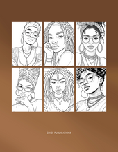 Load image into Gallery viewer, Ebony Divine Feminine Coloring Pages: Black Women Art, Mindfulness (Digital Download)