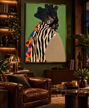 Load image into Gallery viewer, KWAME | Black Man Wall Art | Classic Semi-Glossy Paper Wooden Framed Poster