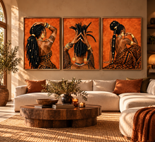 Load image into Gallery viewer, LOCS and MELANIN Afrocentric Art Set | Faceless Cubism Portraits (Digital Download)