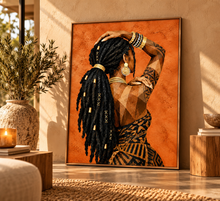 Load image into Gallery viewer, LOCS and MELANIN Afrocentric Art Set | Faceless Cubism Portraits (Digital Download)