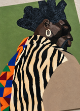Load image into Gallery viewer, KWAME | Black Man Wall Art | Classic Semi-Glossy Paper Wooden Framed Poster