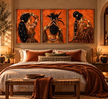 Load image into Gallery viewer, LOCS and MELANIN Afrocentric Art Set | Faceless Cubism Portraits (Digital Download)