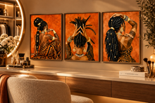 Load image into Gallery viewer, LOCS and MELANIN Afrocentric Art Set | Faceless Cubism Portraits (Digital Download)