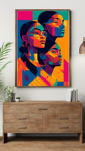 Load image into Gallery viewer, Colored Girls African American Black Woman Print, Geometric Art Matte Paper Poster