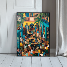 Load image into Gallery viewer, Afrocentric Caribbean Wall Art Poster | Black Diaspora Folk Art | Matte Poster