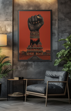 Load image into Gallery viewer, Black History Art Print | Freedom &amp; Resistance Wall Art | African American Heritage Raised Fist Justice Poster | Black Power