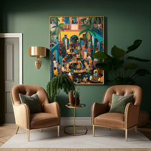 Load image into Gallery viewer, Afrocentric Caribbean Wall Art Poster | Black Diaspora Folk Art | Matte Poster