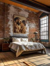 Load image into Gallery viewer, Black Love Couple Embrace Poster | Afrocentric Wall Art Valentine's Day Gift