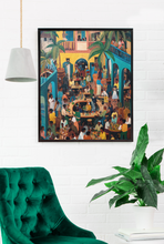 Load image into Gallery viewer, Afrocentric Caribbean Wall Art Poster | Black Diaspora Folk Art | Matte Poster