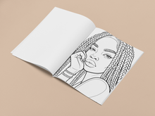 Load image into Gallery viewer, Ebony Divine Feminine Coloring Pages: Black Women Art, Mindfulness (Digital Download)
