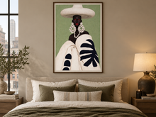 Load image into Gallery viewer, Grace | Neutral Wall Art | Afrocentric Abstract Black Woman - Matte Poster