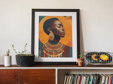 Load image into Gallery viewer, African Lady Art Poster: Afrocentric Home Wall Decor