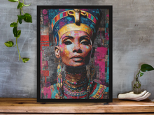 Load image into Gallery viewer, Queen Nefertiti Wall Art Print: Afrocentric Home Decor