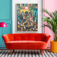 Load image into Gallery viewer, Afrocentric Caribbean Wall Art Poster | Black Diaspora Folk Art | Matte Poster