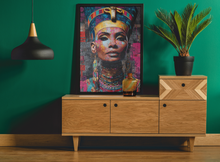 Load image into Gallery viewer, Queen Nefertiti Wall Art Print: Afrocentric Home Decor