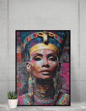 Load image into Gallery viewer, Queen Nefertiti Wall Art Print: Afrocentric Home Decor