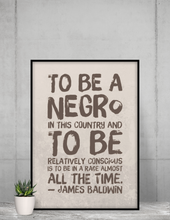 Load image into Gallery viewer, James Baldwin Quote Art Poster: Afrocentric Home Decor