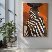 Load image into Gallery viewer, Afrocentric Black Woman Luxury Wall Art Premium Canvas-Ready to hang