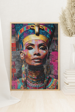 Load image into Gallery viewer, Queen Nefertiti Wall Art Print: Afrocentric Home Decor