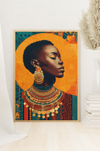 Load image into Gallery viewer, African Lady Art Poster: Afrocentric Home Wall Decor