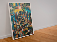 Load image into Gallery viewer, Afrocentric Caribbean Wall Art Poster | Black Diaspora Folk Art | Matte Poster