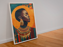 Load image into Gallery viewer, African Lady Art Poster: Afrocentric Home Wall Decor