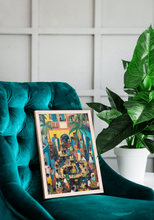 Load image into Gallery viewer, Afrocentric Caribbean Wall Art Poster | Black Diaspora Folk Art | Matte Poster